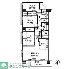 クラッサ目黒かむろ坂 3LDKの間取図画像