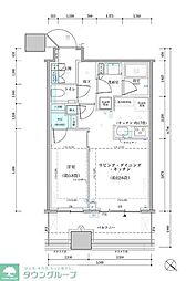 パークタワー勝どきサウス 1LDKの間取図画像