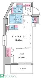 CREVIARXE雪が谷大塚 1DKの間取図画像