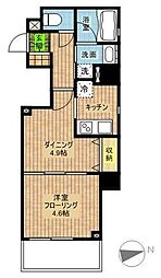 クリオ戸越銀座壱番館 1DKの間取図画像