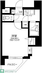 パレステュディオ芝浦TokyoBay 1Kの間取図画像