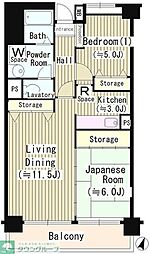クリケットヒル富ヶ谷 2LDKの間取図画像