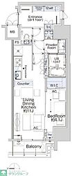 ベルファース蒲田West 1LDKの間取図画像