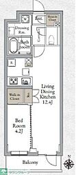Live Casa千鳥町 1LDKの間取図画像