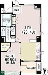 パークコート南麻布ヒルトップレジデンス 1LDKの間取図画像