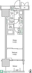 ブルックサイドレジデンス木場 2Kの間取図画像