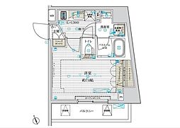 ブライズ南砂 1Kの間取図画像