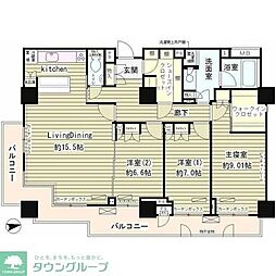 パーク・アヴェニュー神南 3LDKの間取図画像