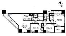 レジディア日本橋馬喰町 3LDKの間取図画像