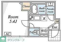 品川区西大井2丁目アパート 1Kの間取図画像