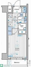 ガーラ・シティ大井町 1Kの間取図画像