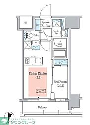 アーバネックス千代田淡路町 1DKの間取図画像