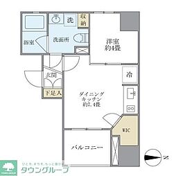 KDXレジデンス神田 1DKの間取図画像