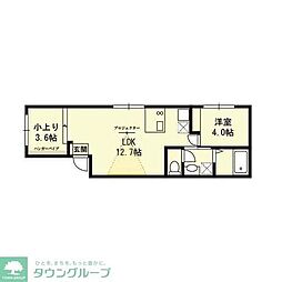 MIRTO西大井 2LDKの間取図画像