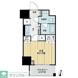 ライオンズ千代田岩本町ミレス 1Kの間取図画像