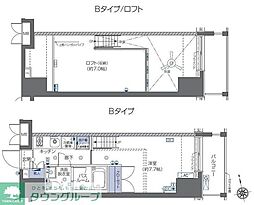 ZOOM六本木 1Kの間取図画像