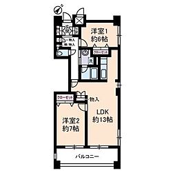 サングランパ 2LDKの間取図画像