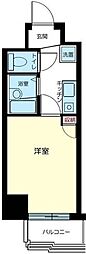 ルーブル西五反田 1Kの間取図画像