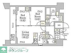 メゾンカルム日本橋馬喰町 2LDKの間取図画像