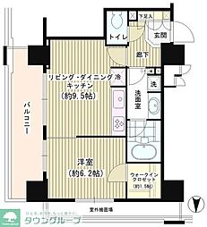 パークタワー秋葉原 1LDKの間取図画像