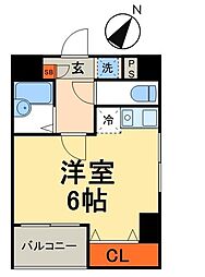 プレール日本橋壱番館 1Kの間取図画像