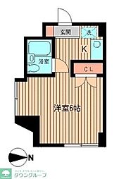 ラ・フェスタ白金 ワンルームの間取図画像