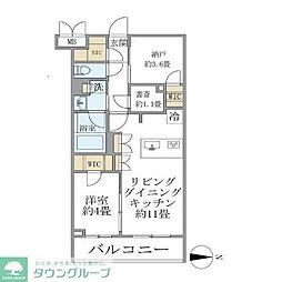目黒区緑が丘1丁目マンション 1SLDKの間取図画像