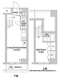 コンフォリア豊洲 1LDKの間取図画像