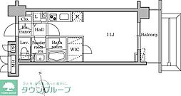 RESIDIA大井町2 ワンルームの間取図画像