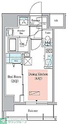 アーバネックス千代田淡路町 1DKの間取図画像