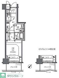 ZOOM日本橋馬喰町 1Kの間取図画像