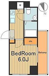 ガーラ・シティ大井町 1Kの間取図画像