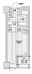 カスタリア銀座 ワンルームの間取図画像