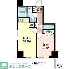 MFPRコート木場公園 1DKの間取図画像