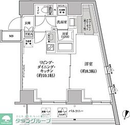 パークハビオ渋谷本町レジデンス 1LDKの間取図画像