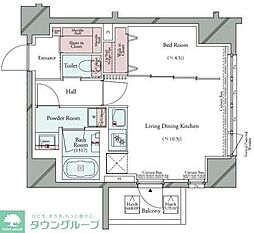 GRANPASEO広尾 1LDKの間取図画像