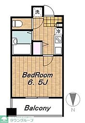 グランヴァン東品川 1Kの間取図画像