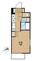 ZOOM品川南 1Kの間取図画像