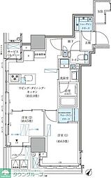 パークアクシス五反田スカイタワー 2LDKの間取図画像