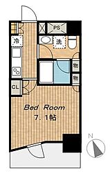 ベルファース芝浦タワー 1Kの間取図画像