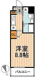 Alpuente大手町 1Kの間取図画像