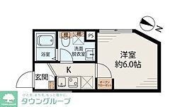 Grandir 神保町 1Kの間取図画像