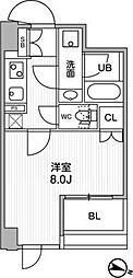 東神田テラスレジデンス 1Kの間取図画像