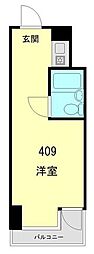 ラフィネ東銀座 ワンルームの間取図画像