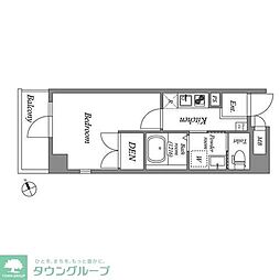 ES-Grande門前仲町 1Kの間取図画像