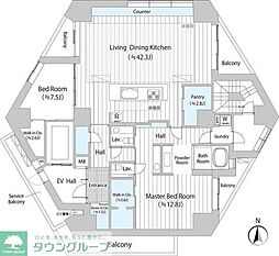 THEDOORS 2SLDKの間取図画像