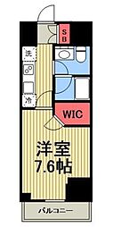 カーサスプレンディッド虎ノ門新橋 1Kの間取図画像