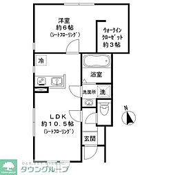 Maison de Ruelle 1LDKの間取図画像
