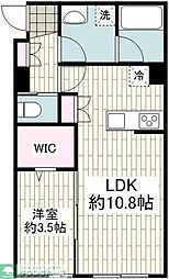 デュオメゾン目黒本町 1LDKの間取図画像