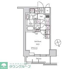 アーバネックス三田 1Kの間取図画像